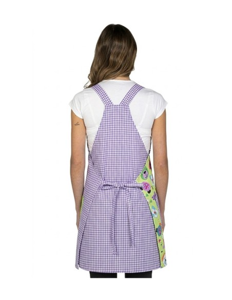 GREMBIULE VICHY LILLA CAGNOLINI. Stampe divertenti per gli insegnanti.