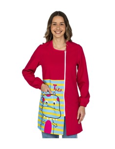 CAMICE MAESTRA T-REX IN COLORE FUXIA.