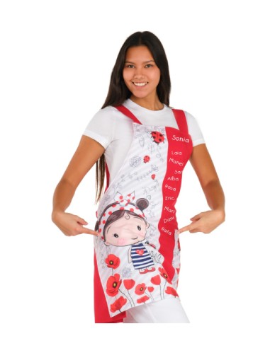 ESTOLA NIÑA AMAPOLA BORDADO