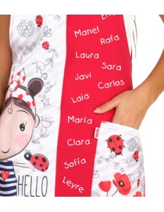 GREMBIULE MAESTRA BAMBINA PAPAVERO RICAMO 2