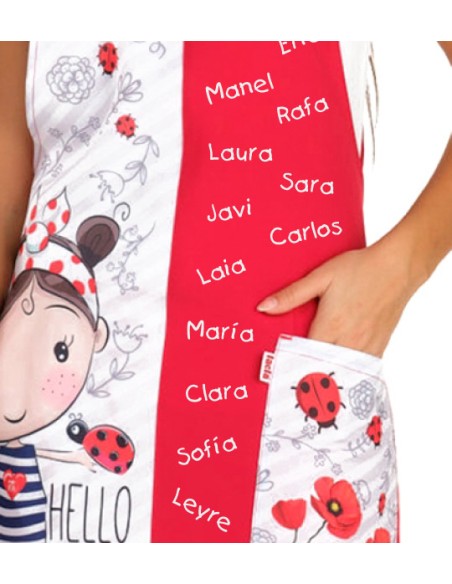 ESTOLA NIÑA AMAPOLA BORDADO