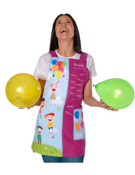ESTOLA MAESTRA NIÑOS GLOBOS BORDADO