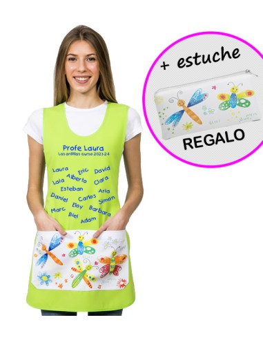 ESTOLA MAESTRA MARIPOSAS PISTACHO VINILO