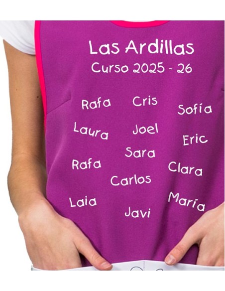 GREMBIULE MAESTRA FARFALLE VIOLA VINILE