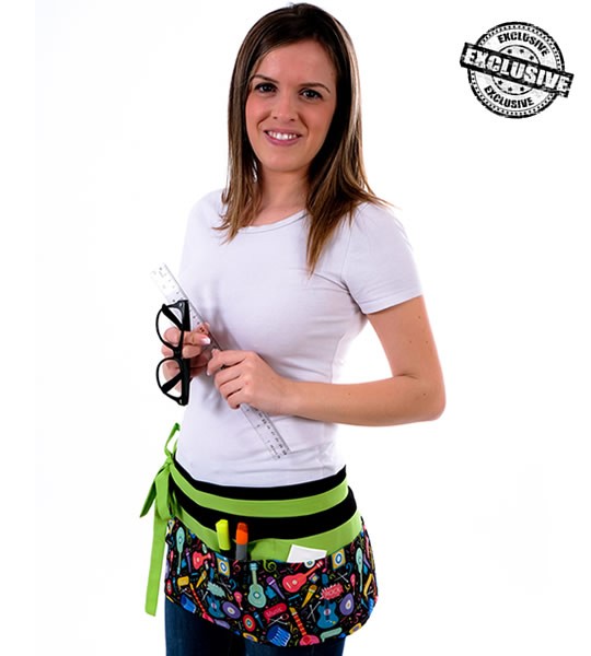 DELANTAL MAESTRA INSTRUMENTOS MUSICALES