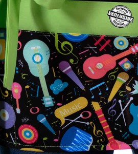 DELANTAL MAESTRA INSTRUMENTOS MUSICALES